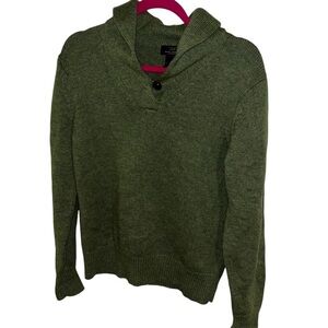 Brooks Brothers 346 100% wool Men's Olive green Sweater xl like new